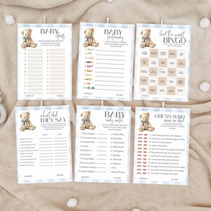 Teddy Shower Bundle Digital Invitation Set Bear Baby Shower Printable