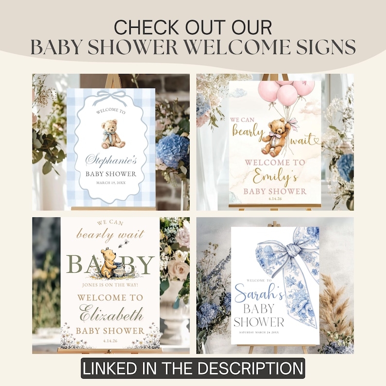 Minimalistic Baby Shower Game Bundle Downloadable Neutral Game Instant Guessing Game Baby Sprinkle Party Game Sign Modern Boy Girl Shower image 13
