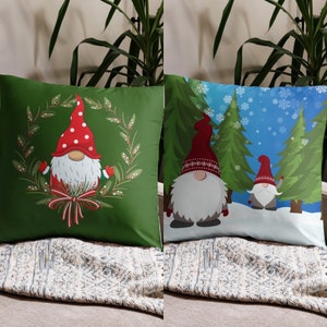 Christmas Gnome 2-sided Pillow 1
