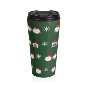 Christmas Gnome Stainless Steel Travel Mug