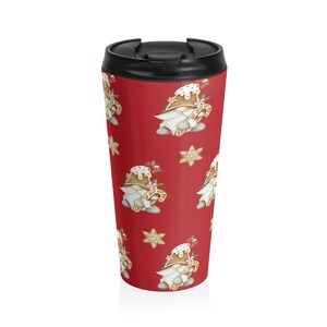 Christmas Cookie Gnome Stainless Steel Travel Mug