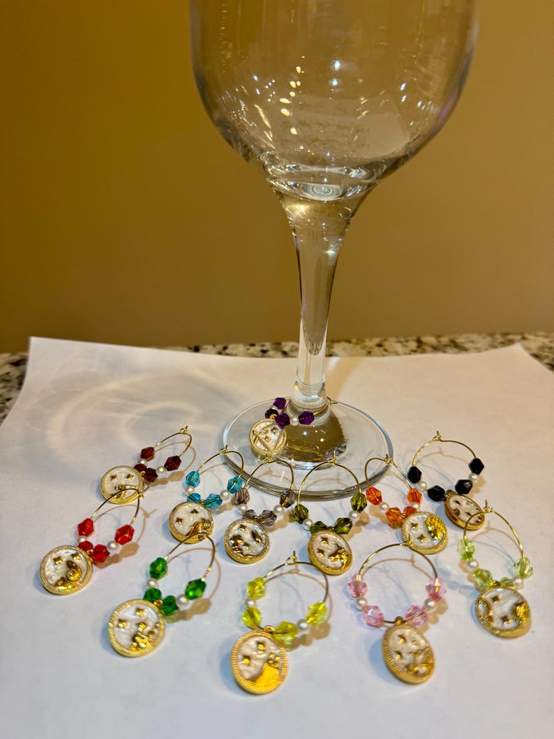 SippinCharms Zodiac Wine Charms