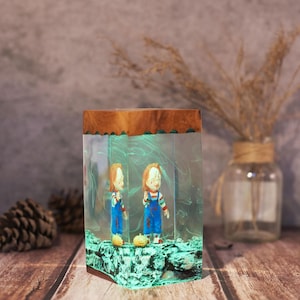Halloween 2025 Gift, Chucky Halloween Resin Lamp, Chucky Movie, Chucky Figure, Halloween Light, Halloween Costume Lamp, Halloween Decor Home
