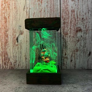 Howl&#39;s Mo.ving Cas.tle Movie Epoxy Resin Lamp, Custom Epoxy Lamp, Birthday Gift, Anime Lamp, Anime Gift, Back To School.
