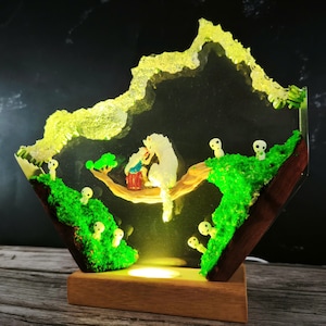 Pri.nce.ss Mon.ono.ke Lamp, Anime Night Light, Anime Gift, Handmade Gift, Customer Anime Lamp, Gift for Kids, Gift for Friend, Gift for mom.
