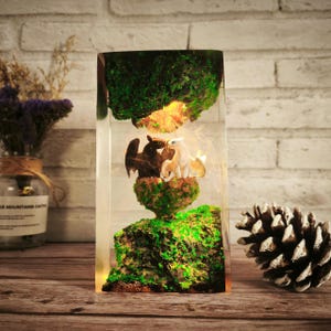 Ohne Zahn und leichte Wut Epoxy Lampe, Drachenlampe, Epoxidharz Lampe, Ohne Zahnende Nachtlichter, HTTYD Nachtlampe, Geschenk für Ihn, Schulanfang.