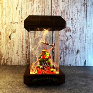 Ninja Turtle Night Light, Resin Art Lamp, Kids Room Decor, Custom Unique Birthday Gift, Gift For Son, Table Desk Lamp, Back To School.