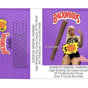 Anpassbare 5er-Pack Honeyberry Backwood Wrapper benutzerdefinierte Foto Backwood Wrapper VORLAGE