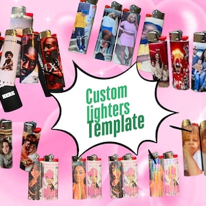 Customizable custom photo lighter TEMPLATE