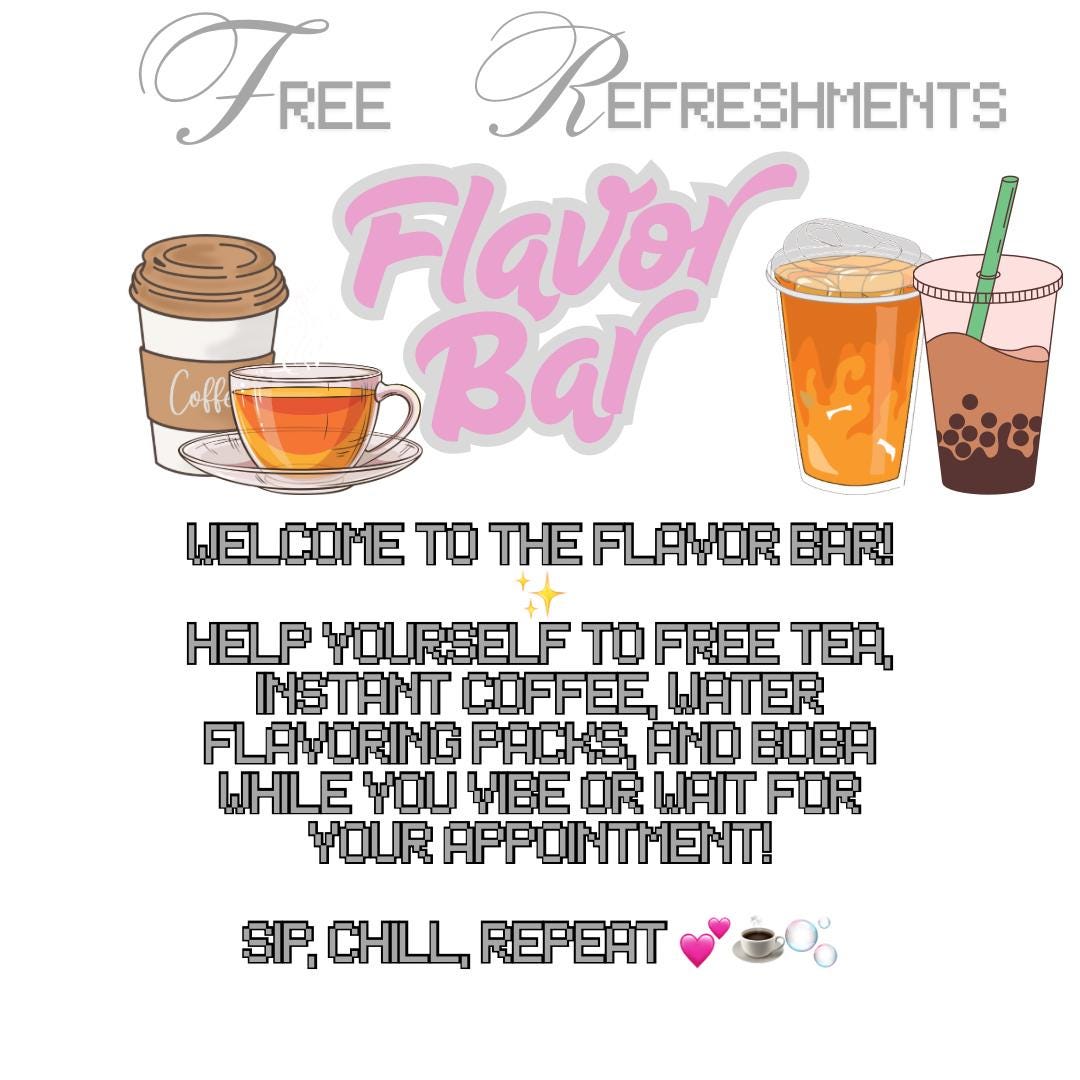 Editable Free Refreshments Sign Pink Shop Sign Customer Service - Etsy UK