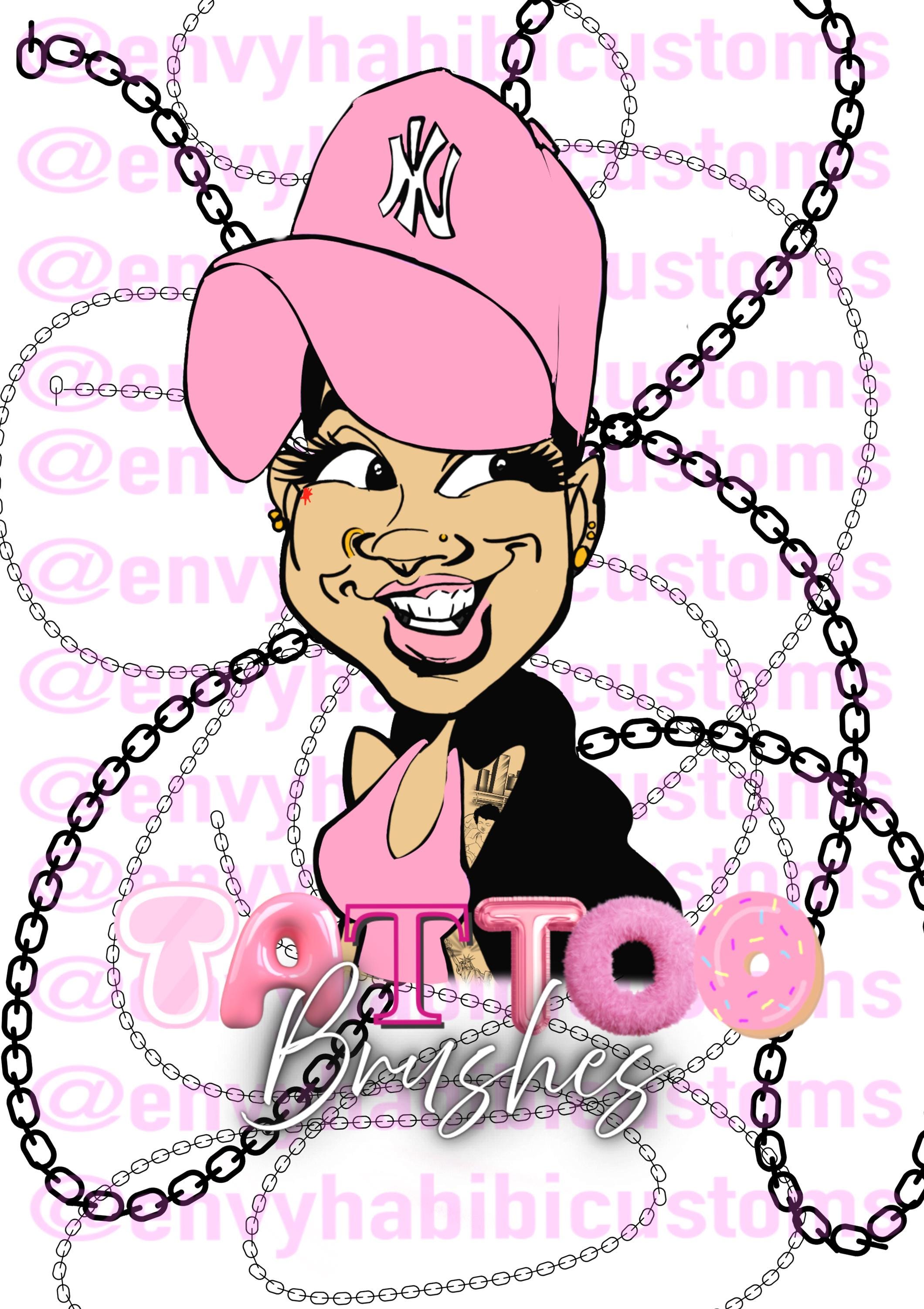 Simple Chain Procreate Stamps & Brushes – Lot de pochoirs tatouage en téléchargement instantané (300 DPI)