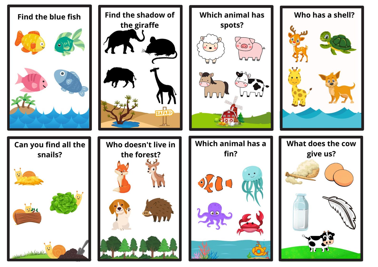 Educaitonal Riddle Educational Cards for Kids, Riddles for Kids, Fun Learning for Kids ...