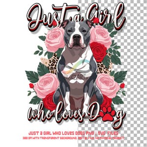 Dog Lover Graphic: Girl with Dogs PNG & SVG (Digital Download)