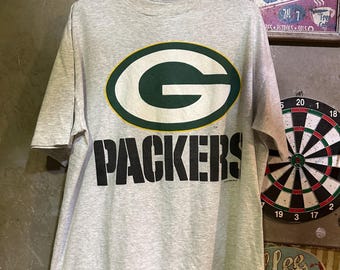 Vintage 90s Green Bay Packers T Shirt Logo Athletic XL Double Sided NFL Football Graphic Tee No Side Seams