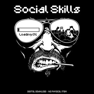 Habilidades sociales Cargando 0% PNG, Diseño de camiseta para introvertidos, Humor antisocial (Descarga digital)