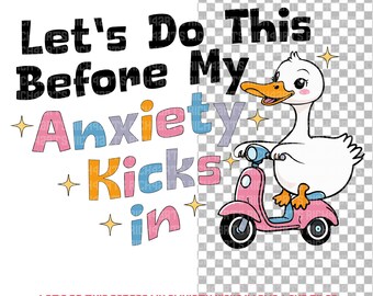 Funny Goose PNG: Pink Scooter, Trendy Design (Digital Download)