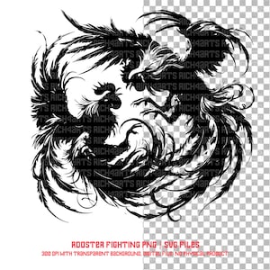 Angry Rooster SVG: Strong Chicken Clipart (PNG, SVG, Commercial Use)