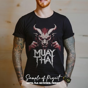 Devil Muay Thai Fighter PNG: Thai Boxer Clipart (Digital Download)