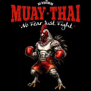 Muay Thai: Sem Medo, Apenas Lute PNG, Arte Vintage de Combate de Lutadores (Download Digital)