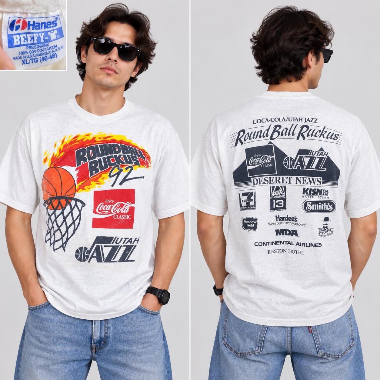 90s Utah Jazz Tshirt - Etsy