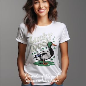 Lucky Duck SVG PNG: St. Patrick&#39;s Day Clipart (Digital Download)