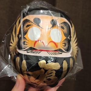 Japanese Takasaki Daruma SUPER BLACK 日本の高崎だるま (黒) 日本の高崎だるま (黒) 日本のだるま (黒) 高崎だるま (黒) 日本産高崎達磨
