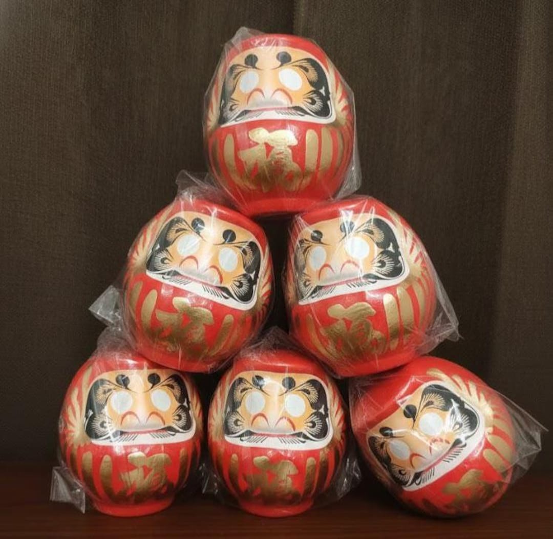 特別オファー!!! Japanese 高崎だるま 6 個用 (CLASSIC RED) 高崎だるま だるま赤色 高崎だるま (赤) 日本産高崎 ...