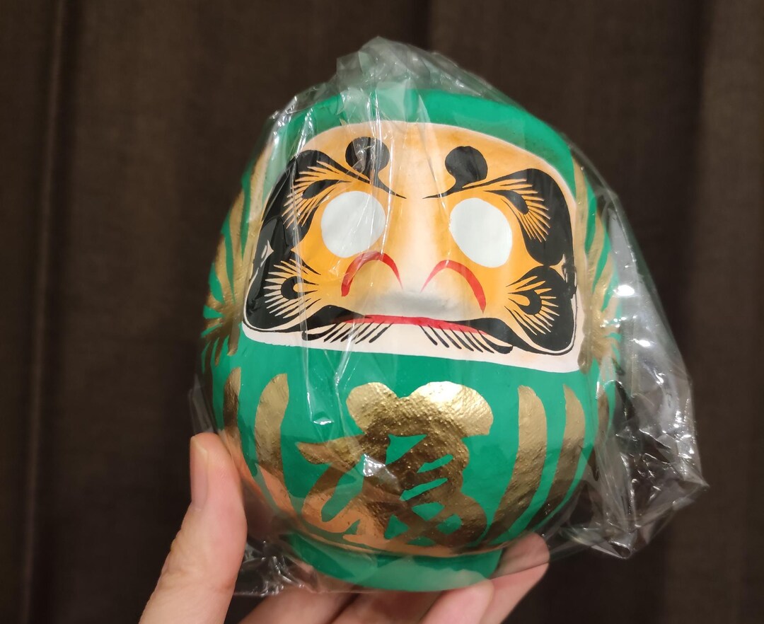 Japanese Takasaki Daruma (VIVID GREEN) 日本の高崎だるま 日本の高崎だるま (美しい鮮やかな緑) 高崎 ...