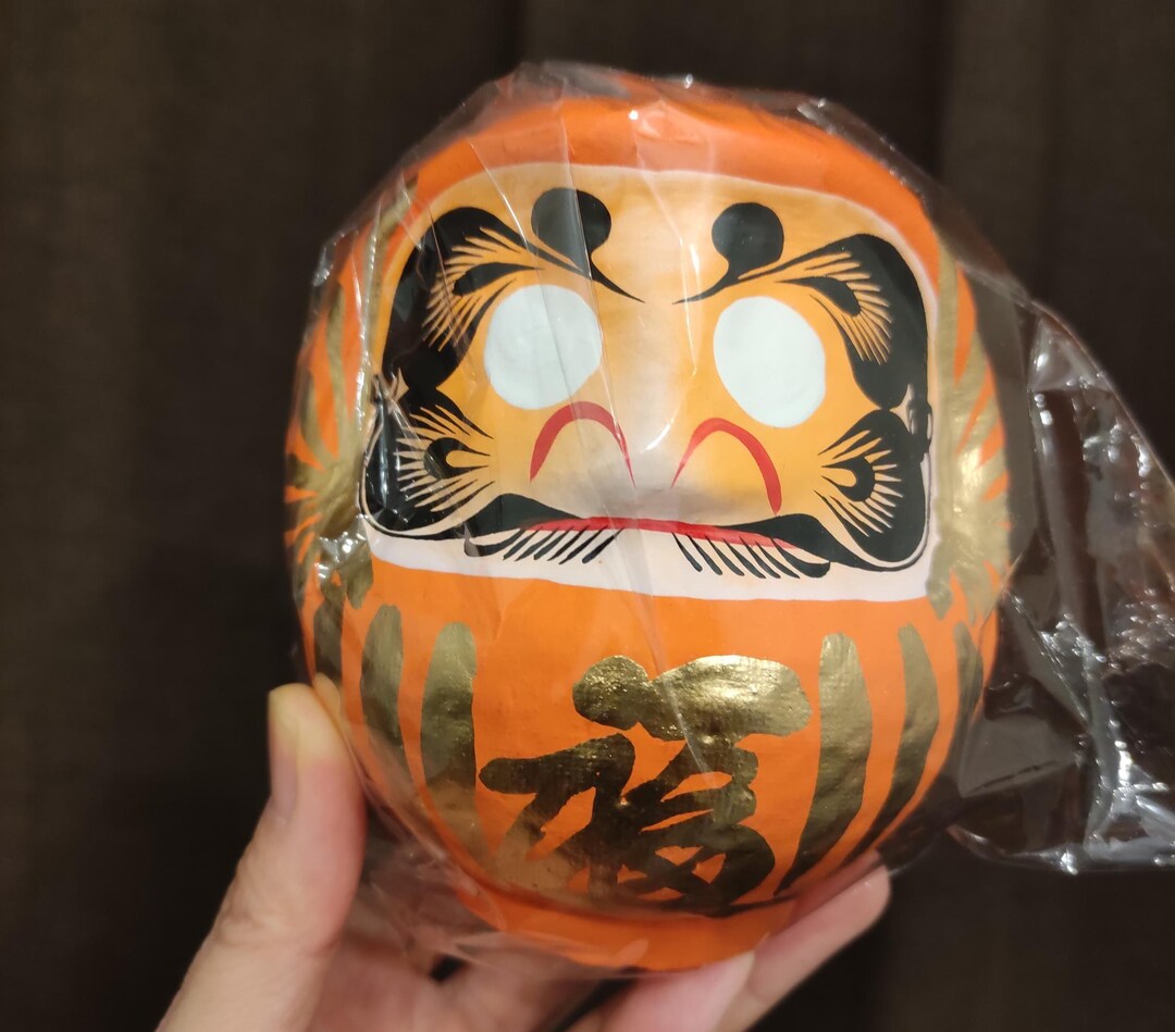 Japanese Takasaki Daruma (RARE ORANGE) 日本産高崎だるま (オレンジ) 高崎だるま (オレンジ) 高崎 ...