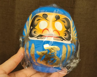 Authentic Japanese Takasaki Daruma (Registered Trade Mark) (miracle RARE BLUE) 日本の高崎だるま レアカラー!! (miracle Blue) とても珍しいカラーです!! 日本高崎だるま (青)