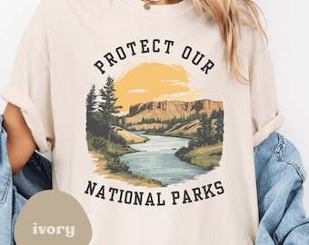 Comfort Colors National Parks-T-shirt: T-shirt met landschapswandeling