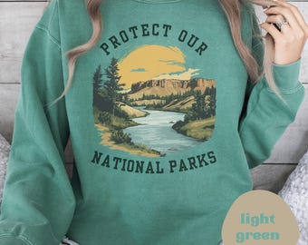 Comfort Colors Nationalparks Sweatshirt : Outdoor Pullover im Vintage-Style