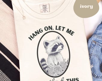 Comfort Colors Overthinking Raccoon T-Shirt: Funny Mental Health Tee