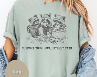 Comfort Colors Raccoon T-Shirt: Funny Trash Panda Graphic Tee