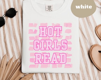 コンフォートカラーのホットガールズ リードシャツ：Booktok リーダーTシャツ
