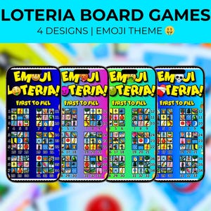 Emoji Pack | Loteria Digital Board Games | Digital Loteria | First to Fill Loteria | FTF | 36 Lines | Loteria Online Games | Loteria Games