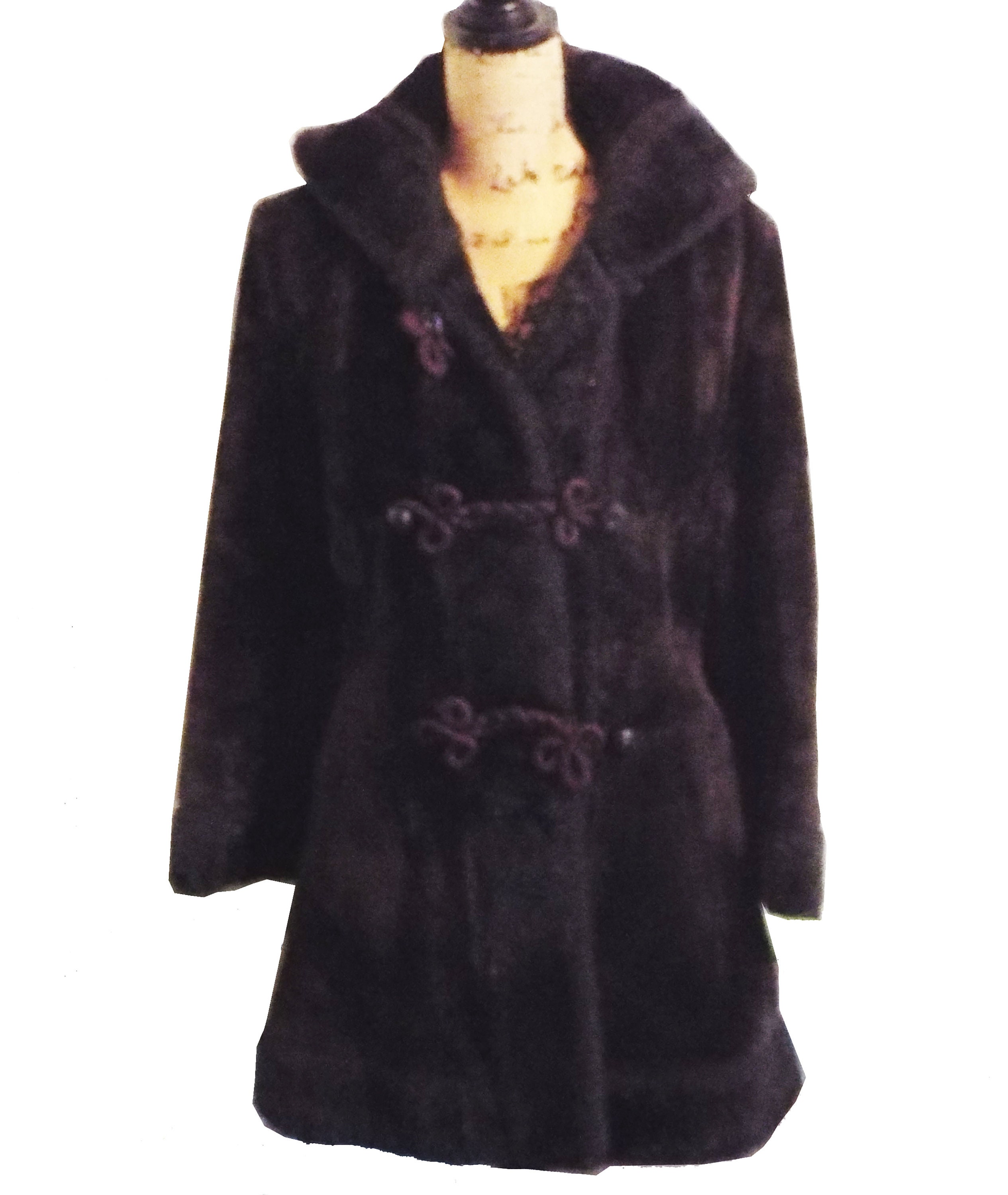 Outstanding Women's Rabbit Fur Coat - Ruby Lane