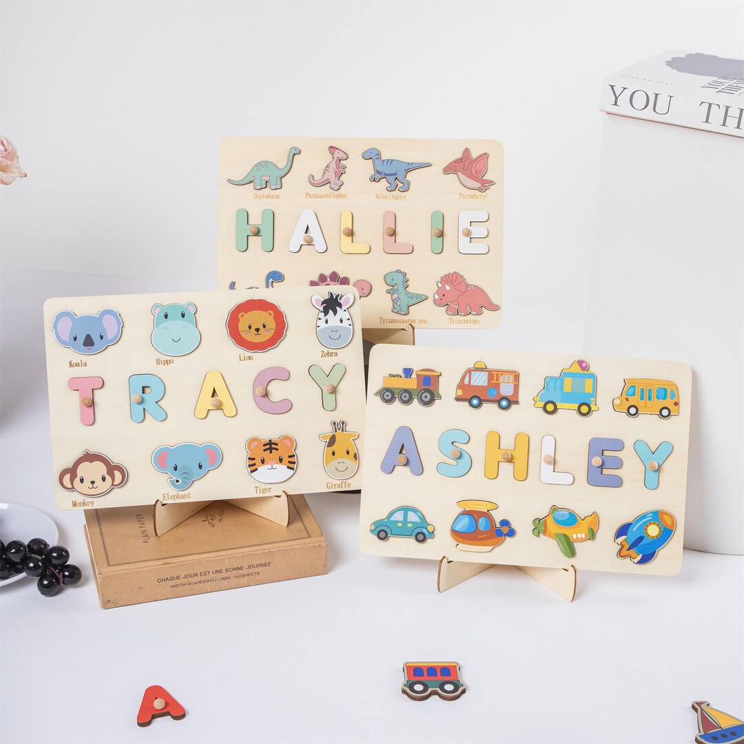 Personalized Wooden Name Puzzle: Custom Baby Toddler Toy - Etsy