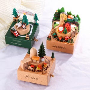 Personalized Wooden Music Box: Engraved Baby Keepsake, Nursery Decor