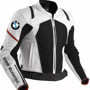 BMW COMPAQ Series Racing Leather Jacket, BMW M Power Biker sports Jacket For Racing, MotoGP Genuine Cowhide Leather Motorcycle Rider Jacket