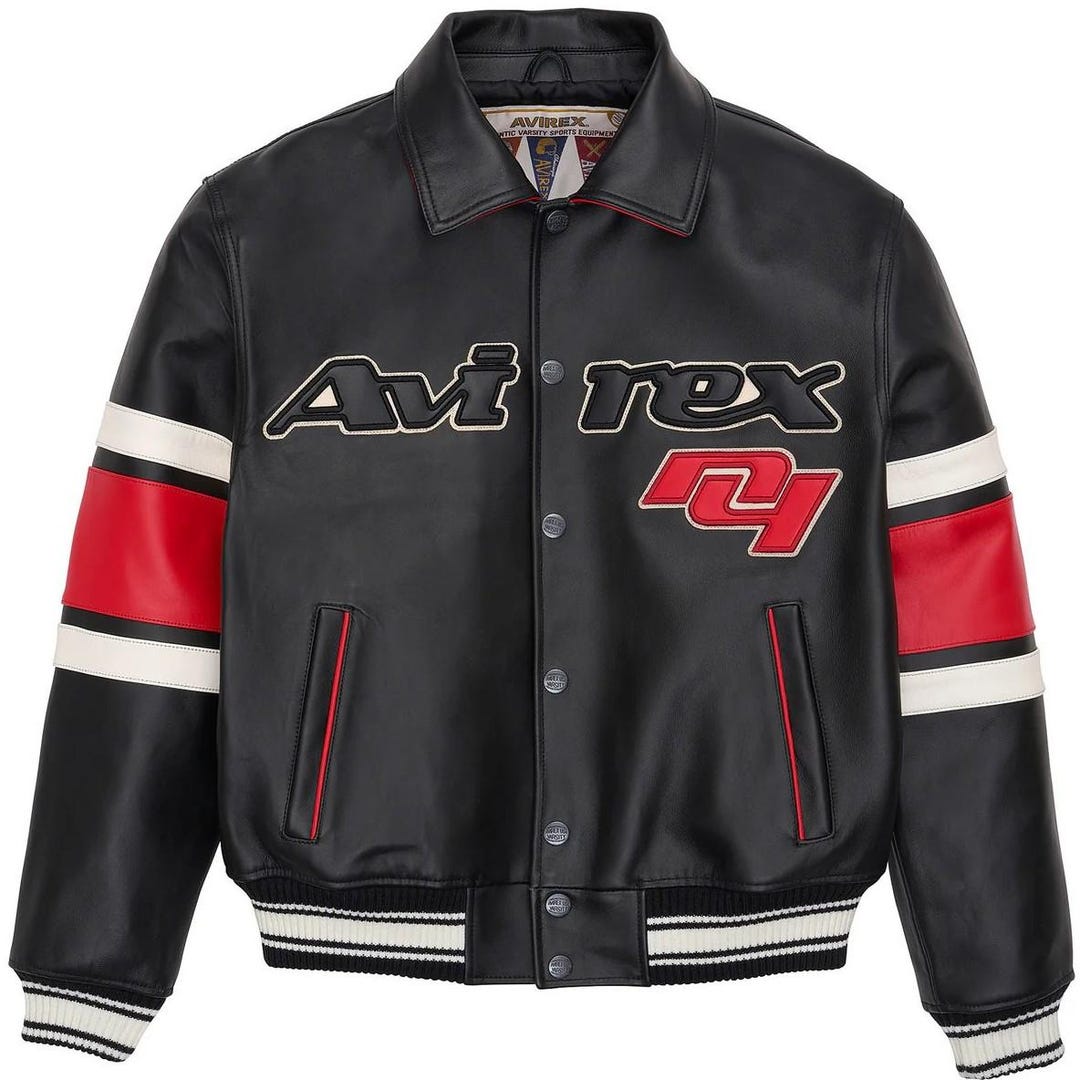 Handmade Avirex, Leather Bomber Jacket, Vintage Bomber