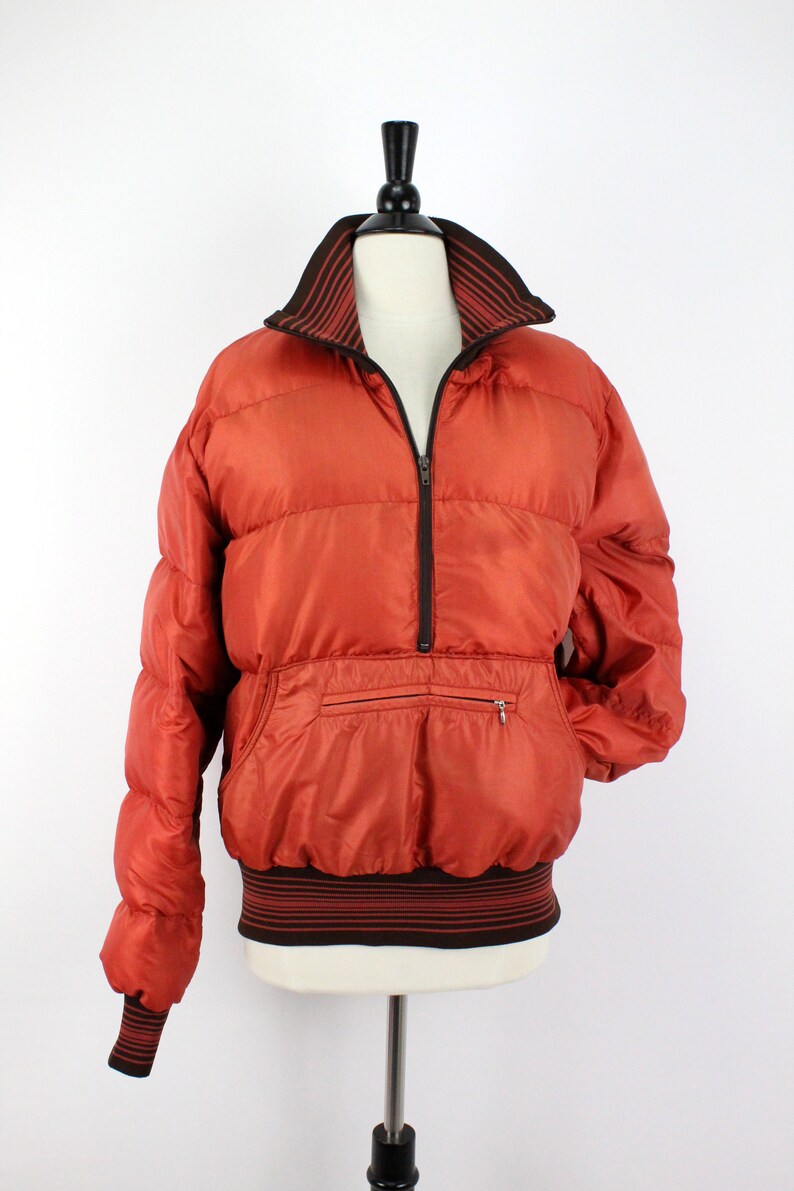 Vintage 70s Jacket Coat REI Ski Wear Goose Down Puffer Burnt Etsy