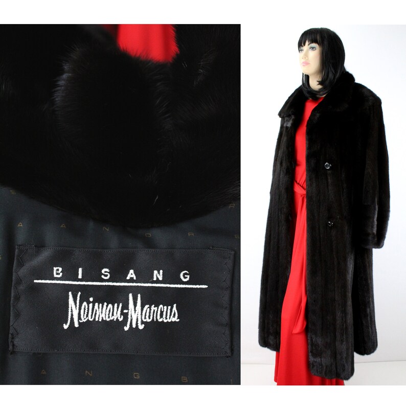 90s Late 80s Vintage Mink Coat Neiman Marcus Bisang Blackglama image 0