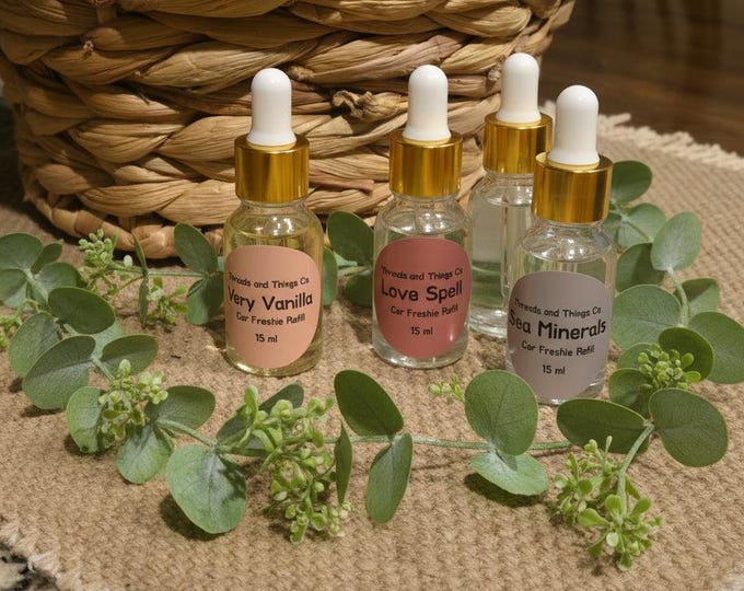 Car Freshie Refills with wooden topper replacements