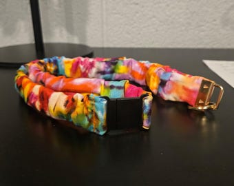 Tye-Dye Breakaway Scrunchie Lanyard - Fabric Key Chain, Badge Holder