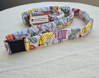 Teacher Themed Breakaway Scrunchie Lanyard