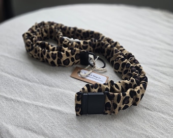 Cheetah Scrunchie Breakaway Lanyard/Badge Holder