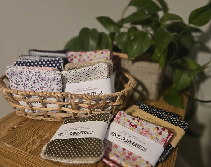 Cotton Face Scrubbies - Reusable makeup remover pads