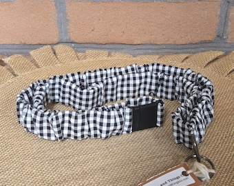 Black & White Gingham/Checkered Breakaway Lanyard/Badge Holder