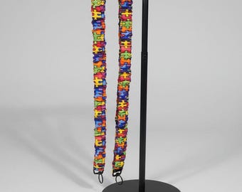 Autism Awareness Scrunchie Lanyard